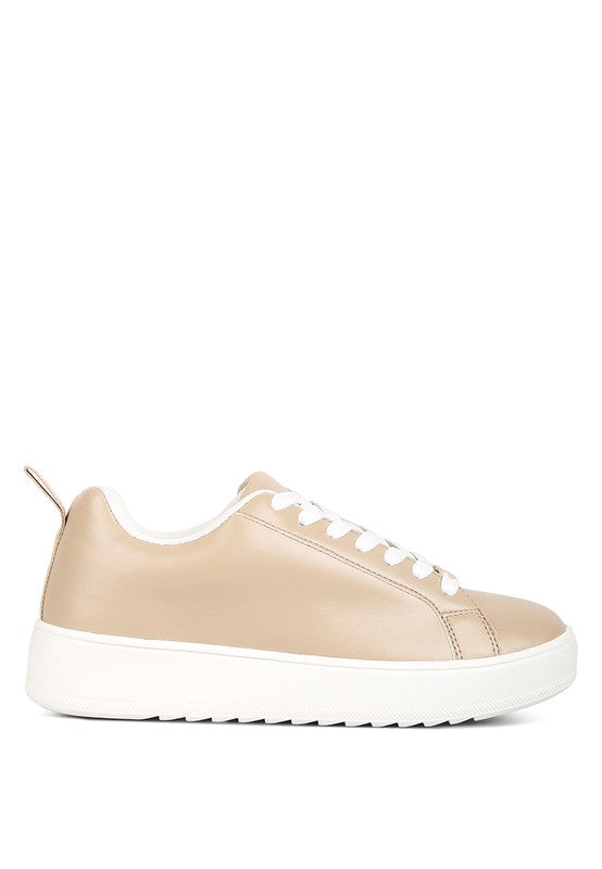 Rouxy Faux Leather Sneakers