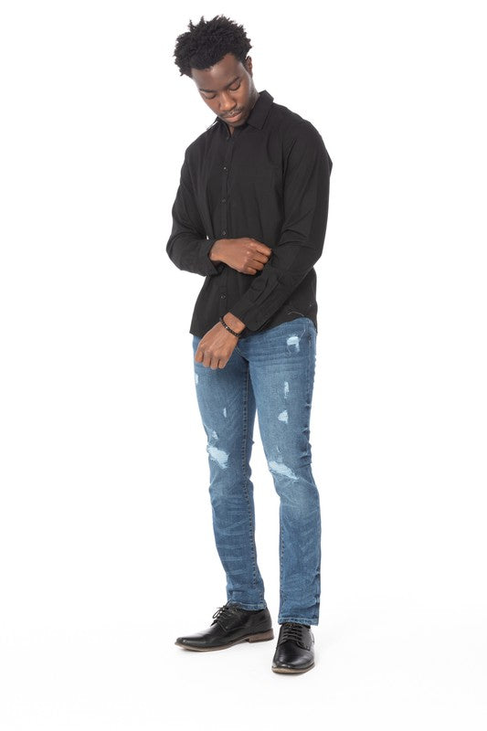 Men’s Distressed Denim Jeans