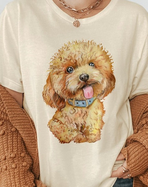 Dog Watercolor Cute Puppy Graphic Tee