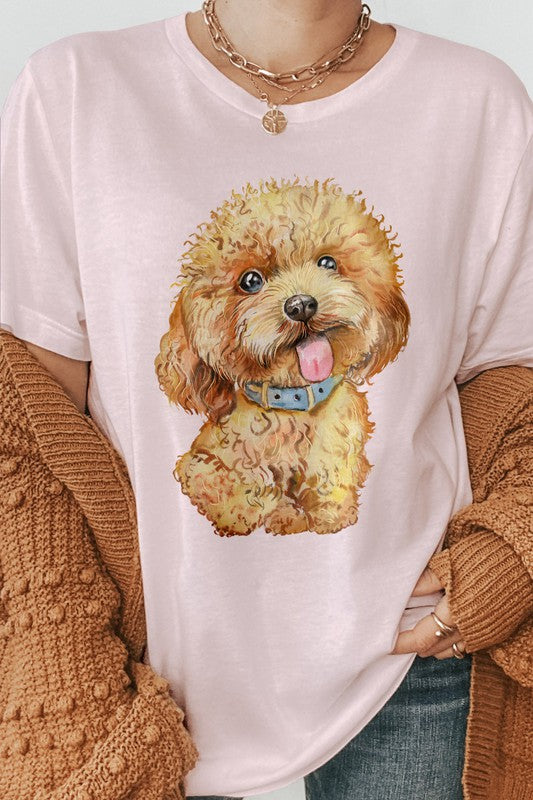 Dog Watercolor Cute Puppy Graphic Tee