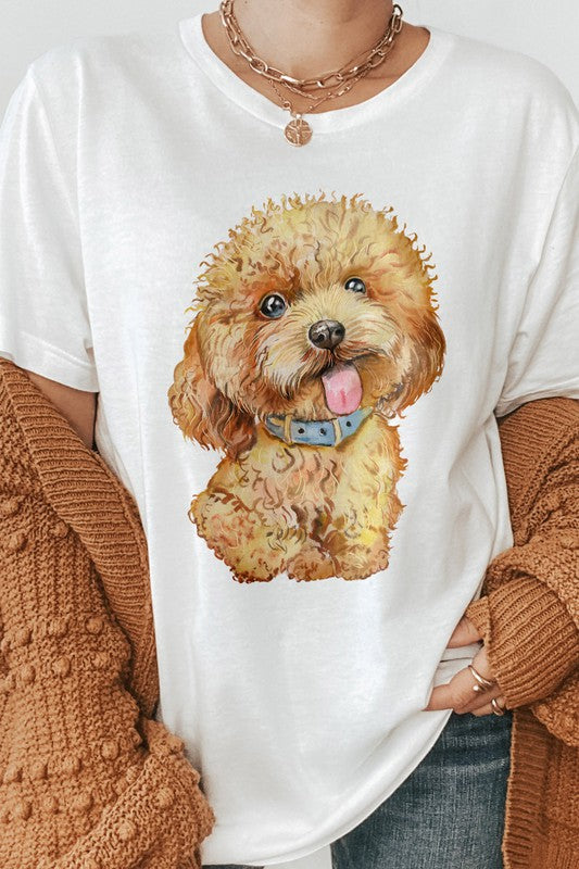 Dog Watercolor Cute Puppy Graphic Tee