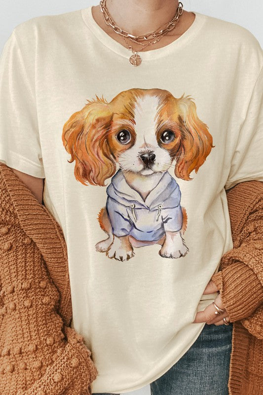 Dog Watercolor Cute Puppy Graphic Tee