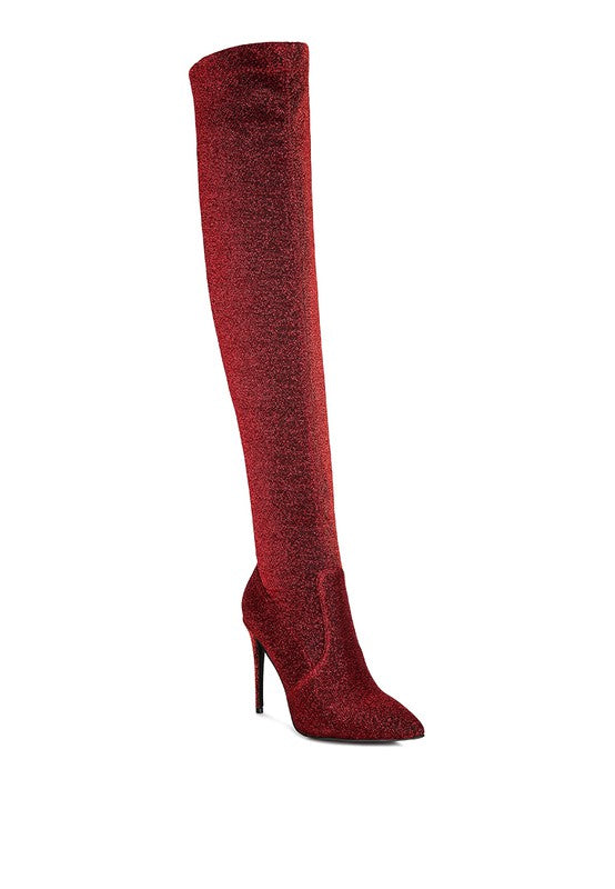 Shewolf High Heel Knitted Long Boots