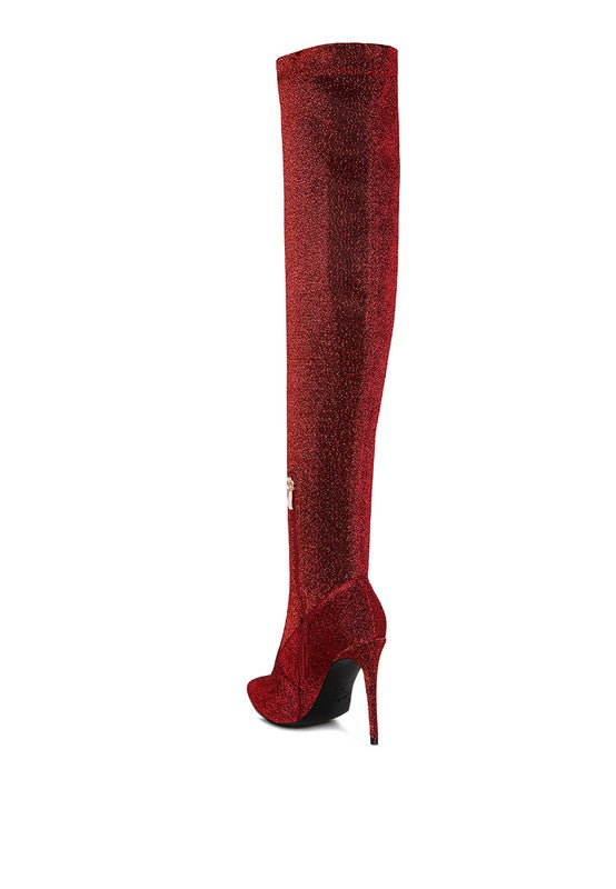 Shewolf High Heel Knitted Long Boots