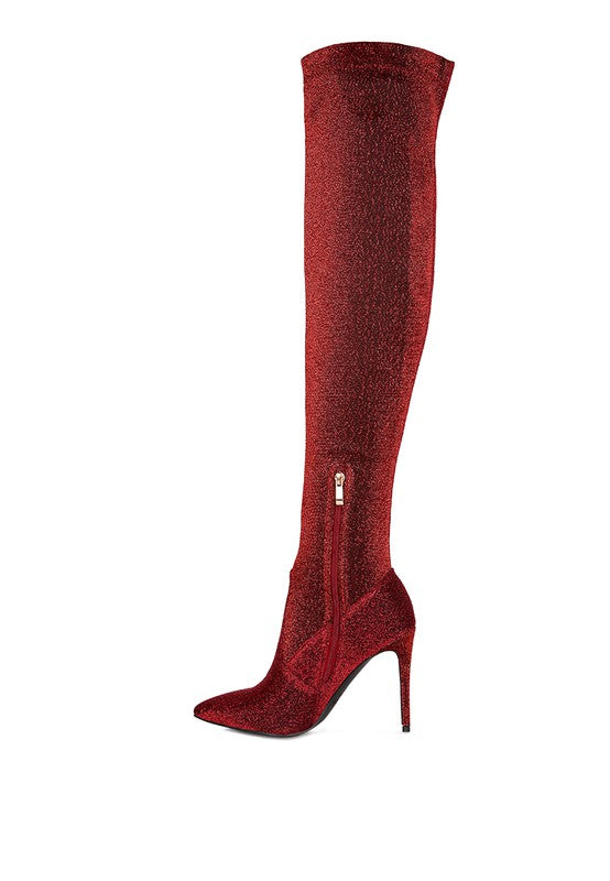 Shewolf High Heel Knitted Long Boots