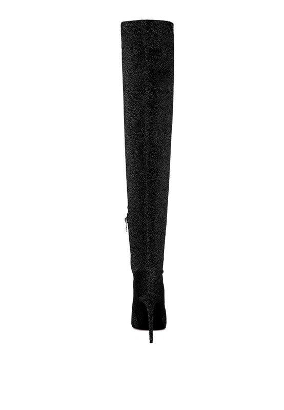 Shewolf High Heel Knitted Long Boots