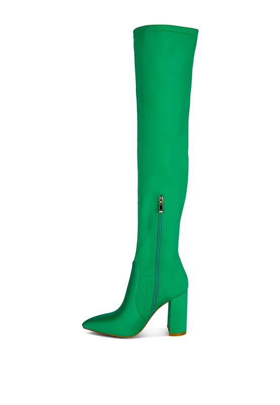 High Block Heeled Long Boot