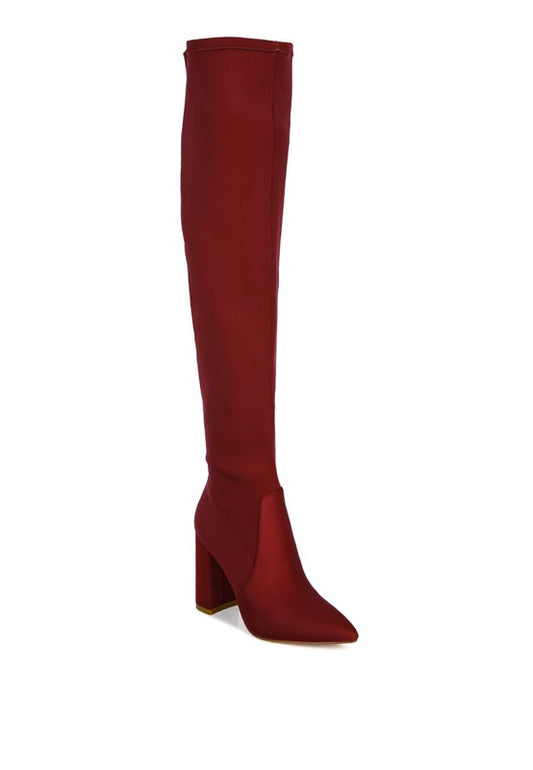 High Block Heeled Long Boot