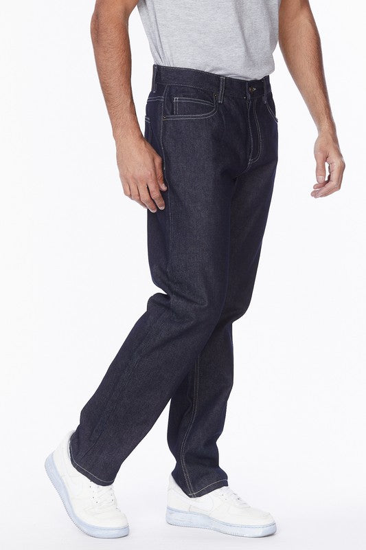 Men's Straight Loose Fit Denim Jeans