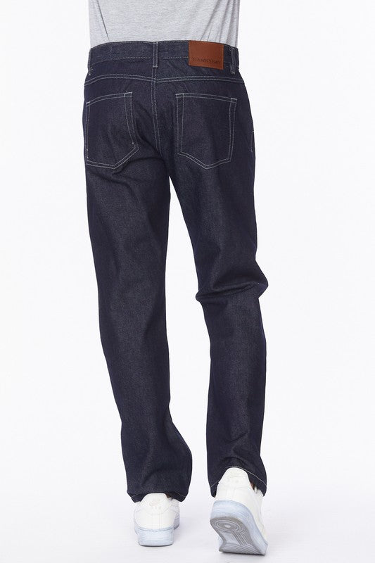 Men's Straight Loose Fit Denim Jeans