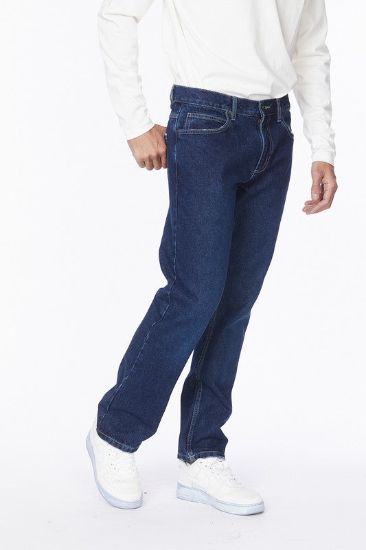 Men's Straight Loose Fit Denim Jeans