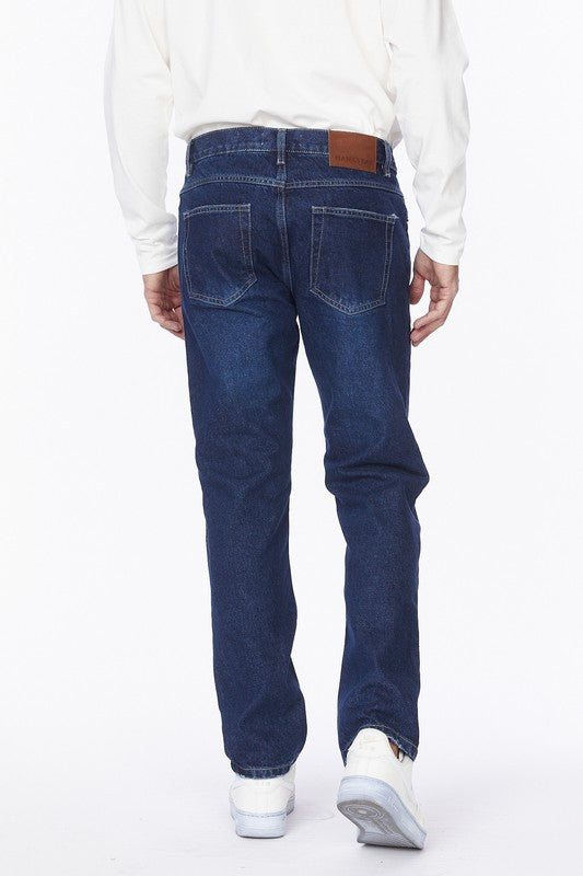 Men's Straight Loose Fit Denim Jeans