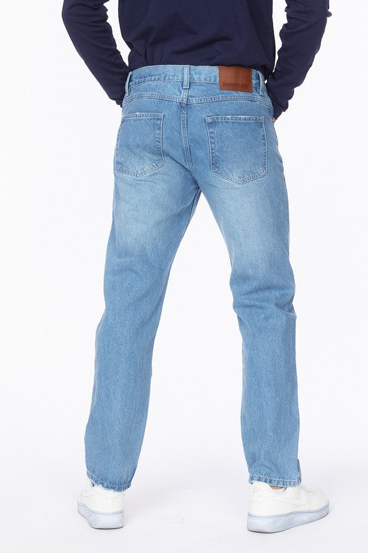 Men's Straight Loose Fit Denim Jeans