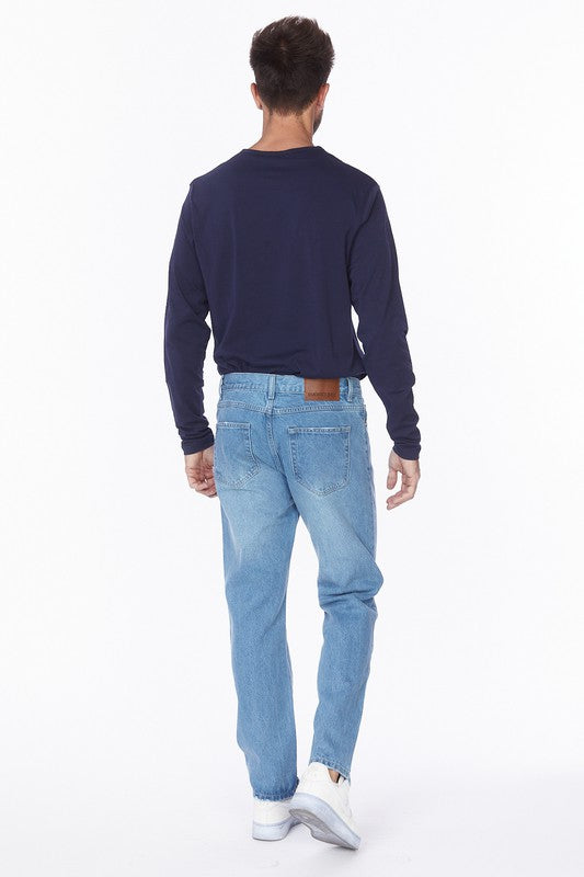 Men's Straight Loose Fit Denim Jeans