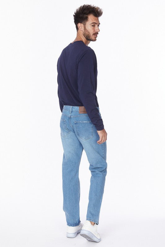 Men's Straight Loose Fit Denim Jeans