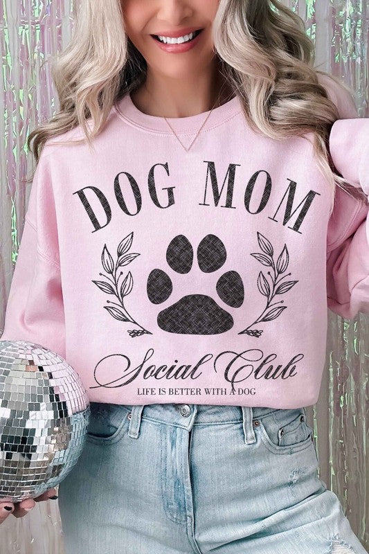 DOG MOM SOCIAL CLUB GRAPHIC SWEATSHIRT