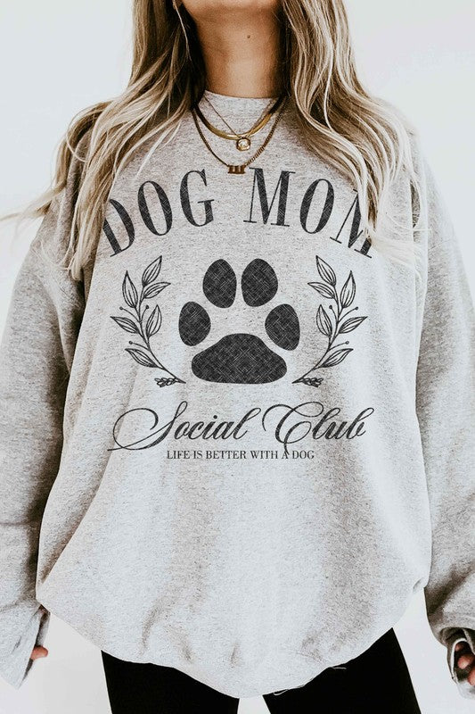 DOG MOM SOCIAL CLUB GRAPHIC SWEATSHIRT