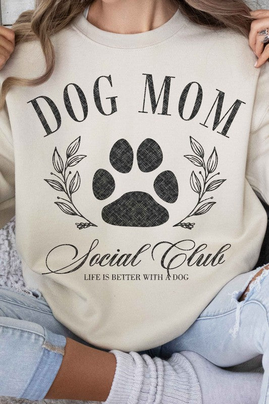 DOG MOM SOCIAL CLUB GRAPHIC SWEATSHIRT