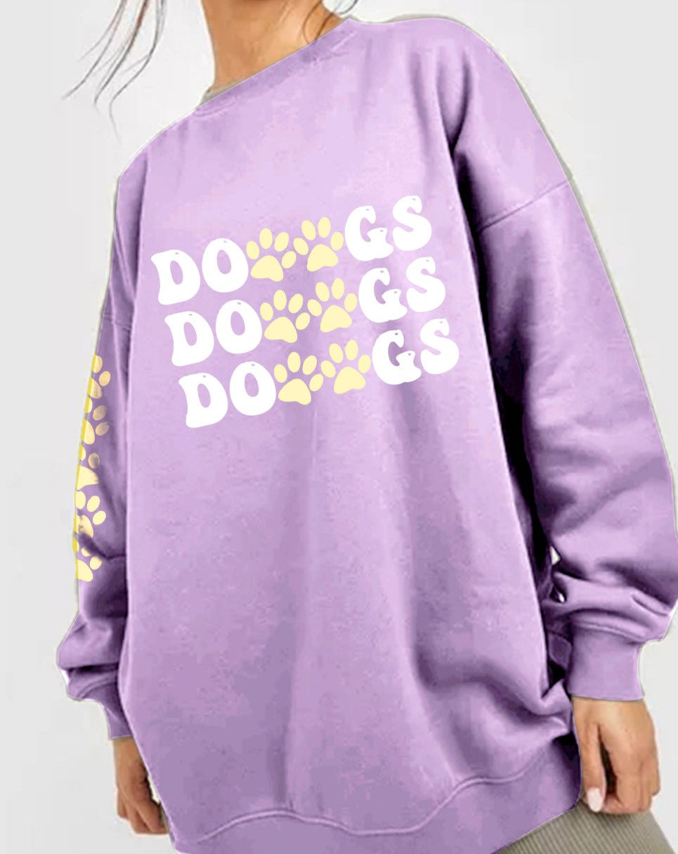 Simply Love Simply Love Full Size Round Neck Dropped Shoulder DOGS Graphic Sweatshirt